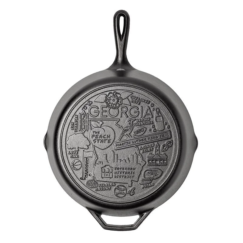 American Road Trip: 12 Inch Seasoned Cast Iron Skillet, Georgia