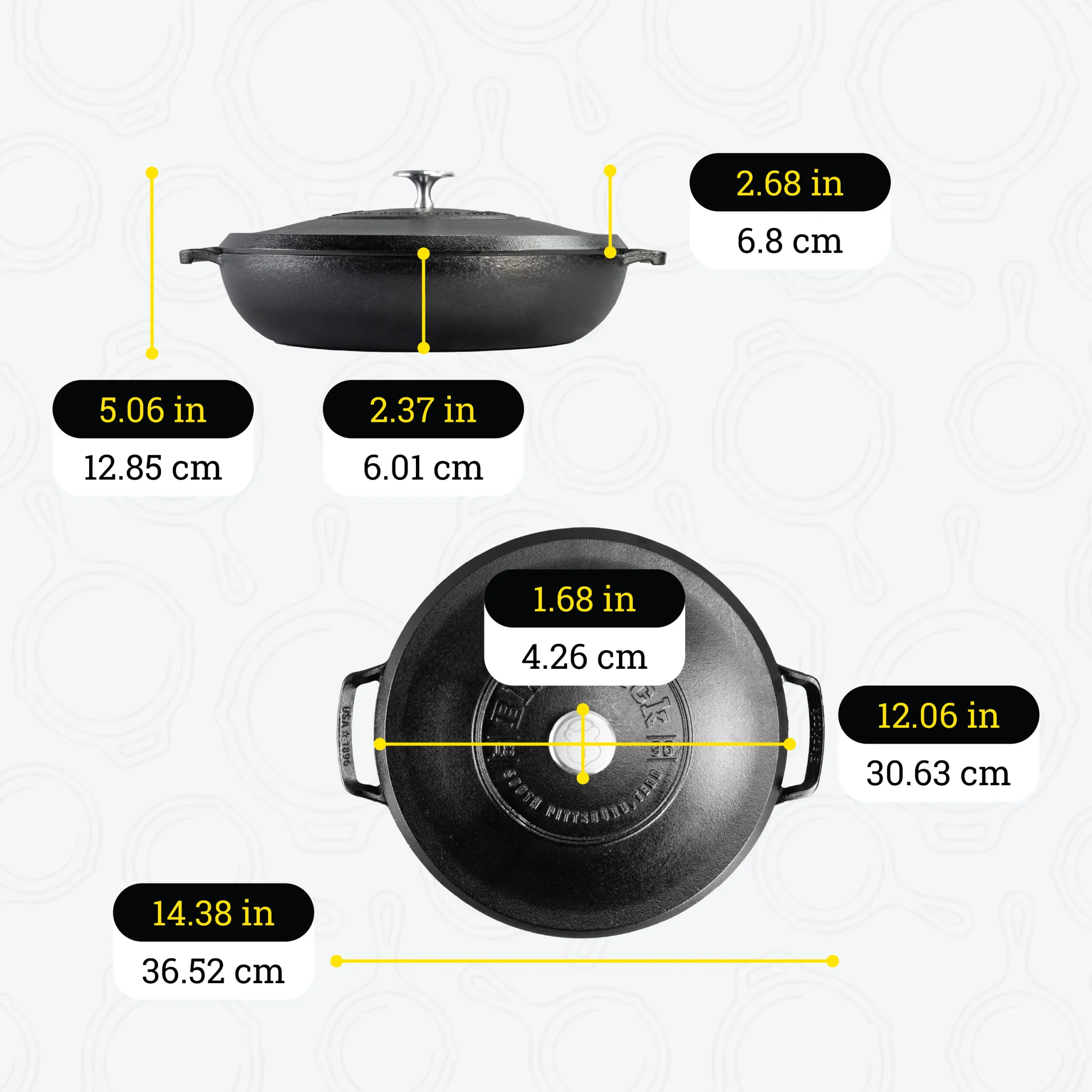 Blacklock 4 Quart Lightweight Cast Iron Braiser - Image 5