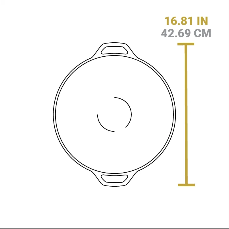 14 Inch Seasoned Cast Iron Wok - Image 6