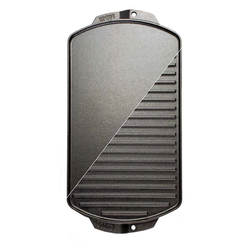 19 x 9.5 Inch Seasoned Cast Iron Reversible Grill/Griddle - Image 7