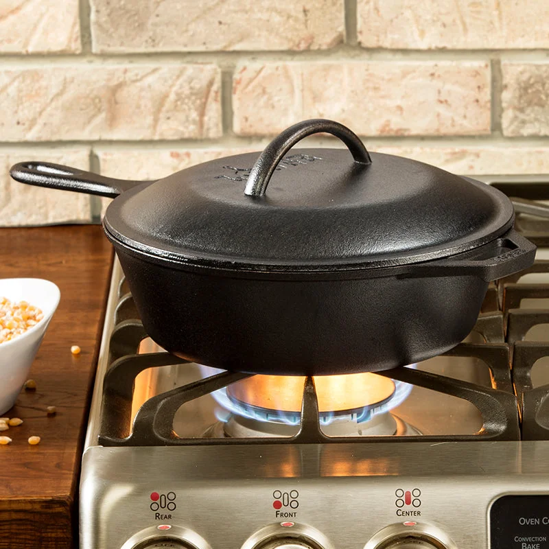 Cast Iron Covered Deep Skillet - Image 2