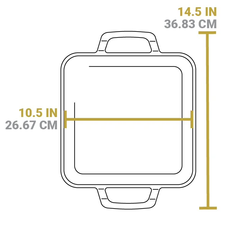 Chef Collection 11 Inch Cast Iron Square Griddle - Image 7