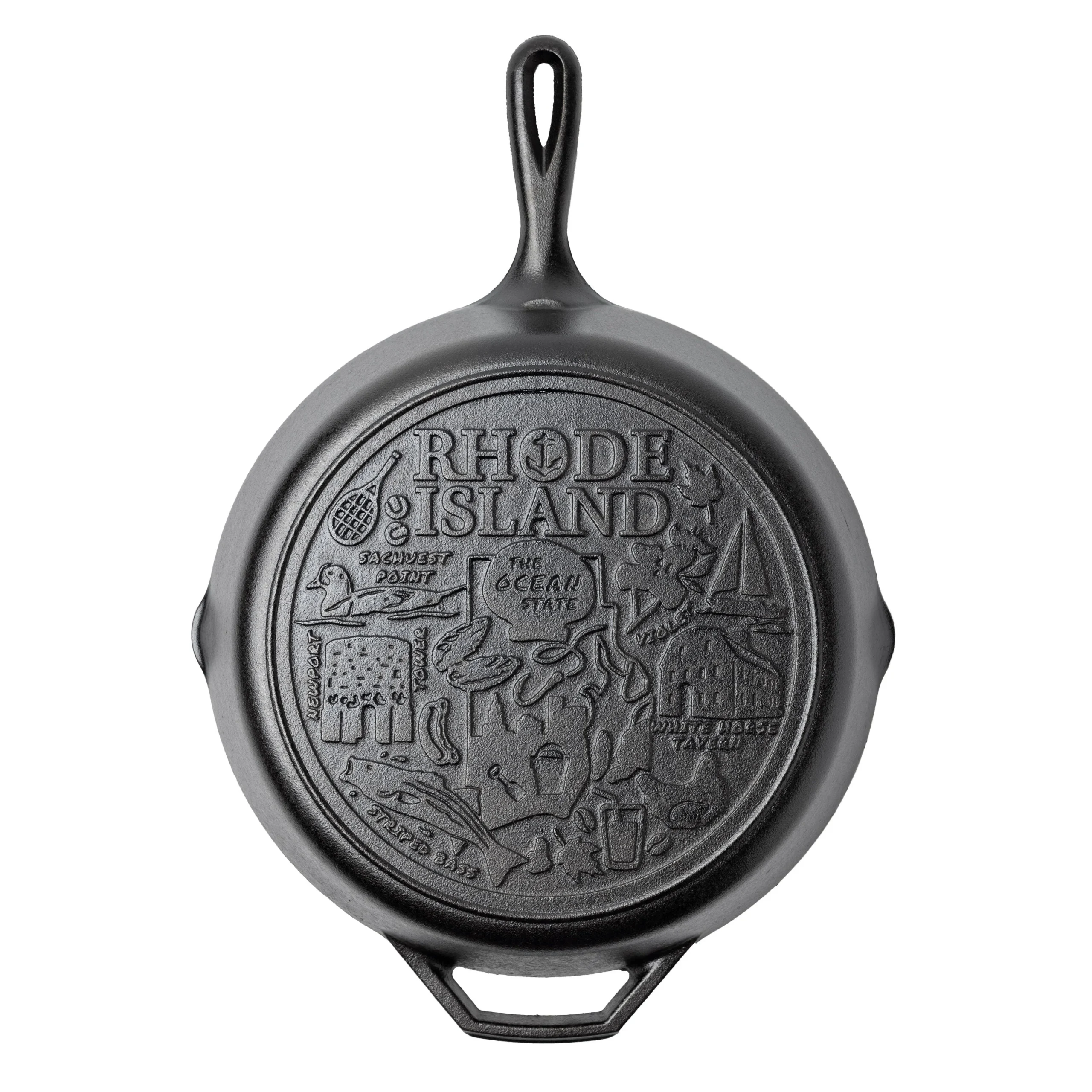 American Road Trip: 12 Inch Seasoned Cast Iron Skillet, Rhode Island - Image 6