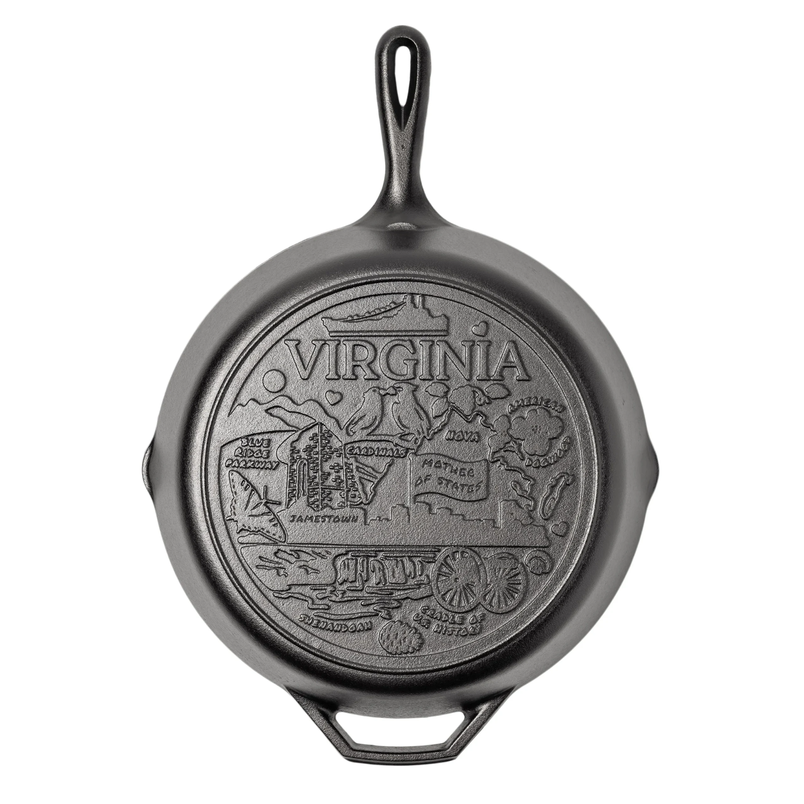 American Road Trip: 12 Inch Seasoned Cast Iron Skillet, Virginia - Image 6