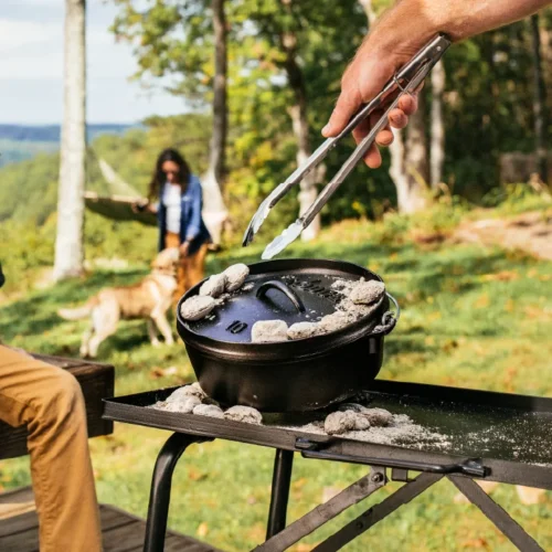 Alternative view of Dutch Oven with Bail Handle
