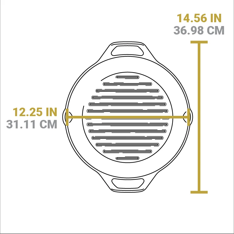 Dual Handle Cast Iron Grill Pan - Image 11
