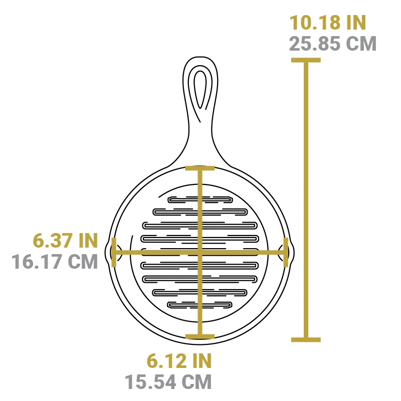 Round Cast Iron Grill Pan - Image 6
