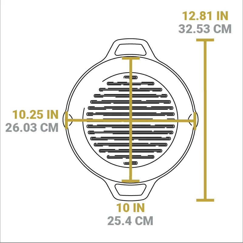 Dual Handle Cast Iron Grill Pan - Image 13